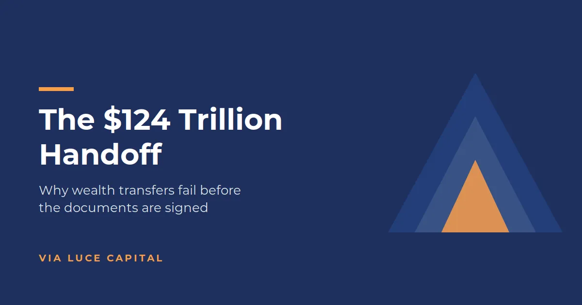 The $124 Trillion Handoff: Why Wealth Transfers Fail Before the Documents Are Signed
