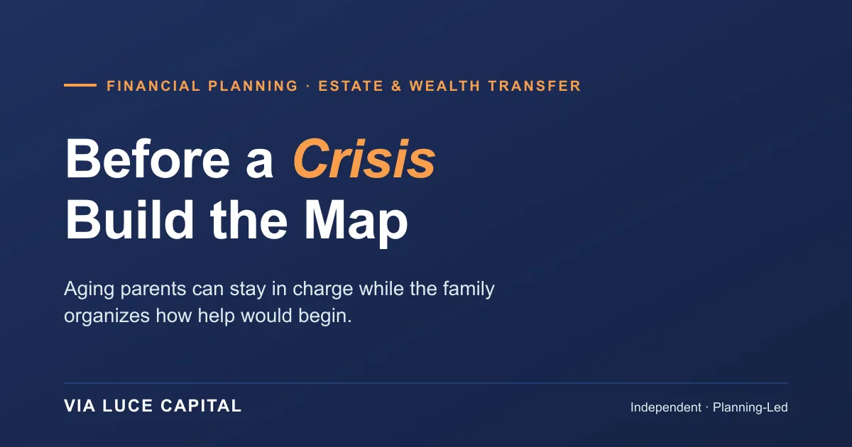 My Parents Are Still Independent. What Should We Organize Before There Is a Crisis?