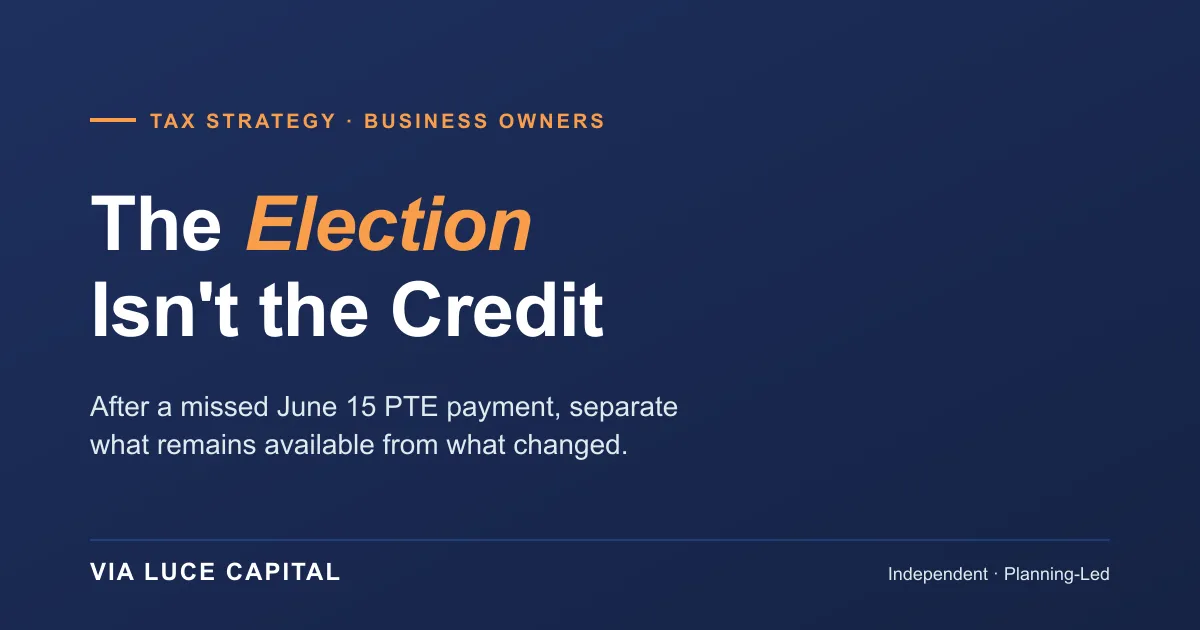 We Missed California's June 15 PTE Payment. Did We Lose the Election?